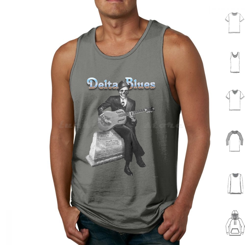 Dobro Resonator Guitar - Delta Blues Ghost Tank Tops Print