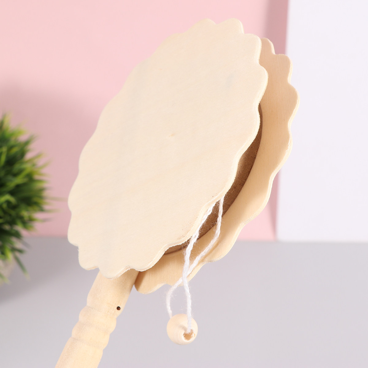 Musical Instrument Diy - 5Pcs A Drum Shaped Rattle Wooden