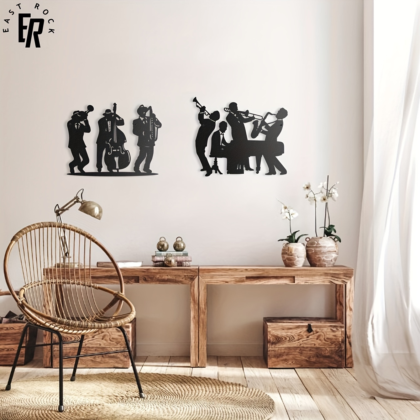 Metal Musician Silhouette Wall - đánh giá và giá Musical Instrument Groups