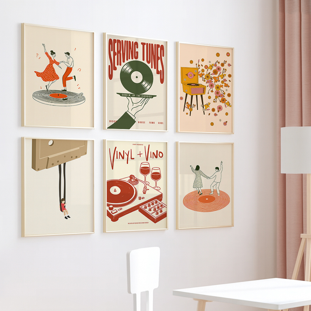 1pc Vintage Music Canvas Poste - đánh giá và giá Musical Instrument Tuba