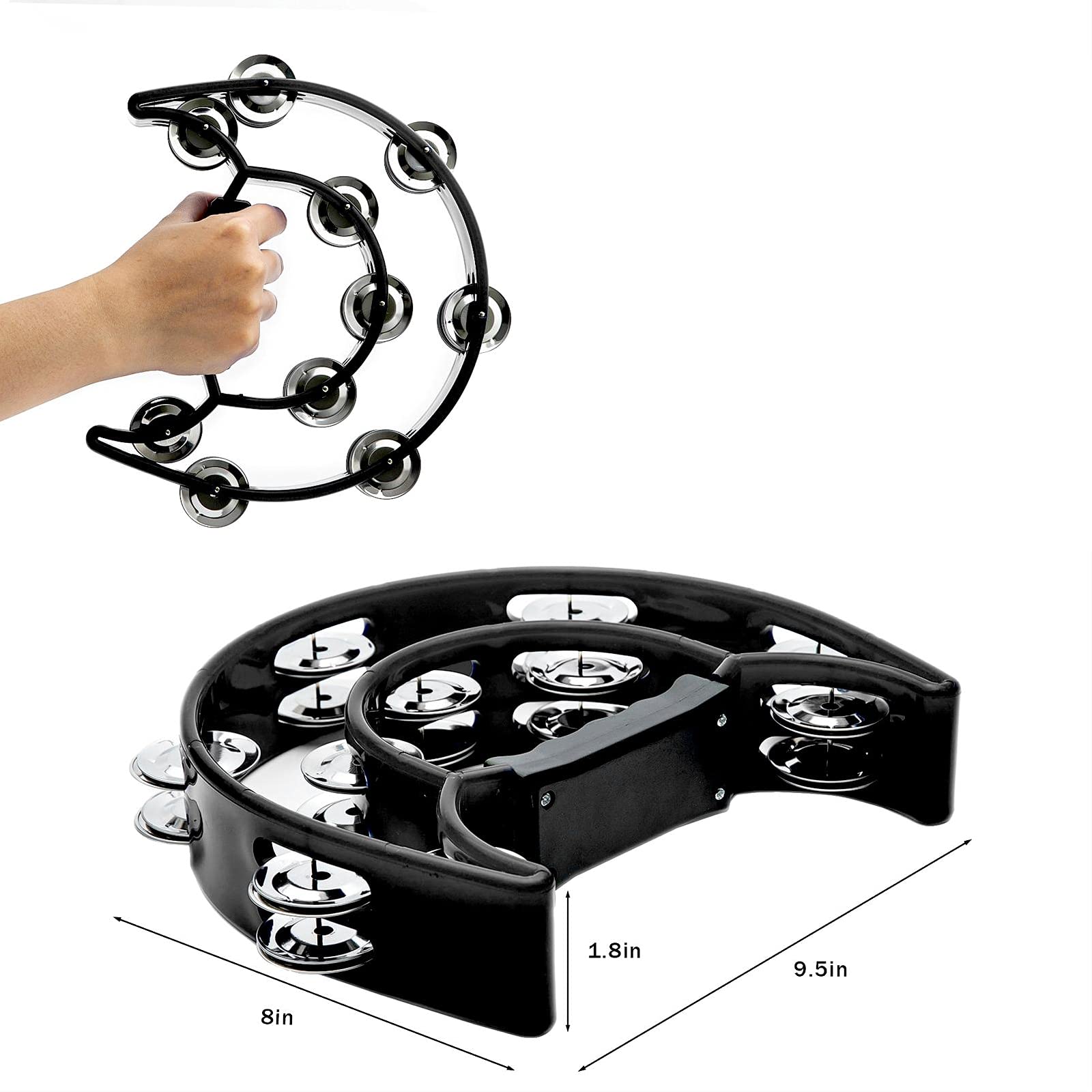 Tambourine Double Row Metal Ji - đánh giá và giá Musical Instrument Tuba