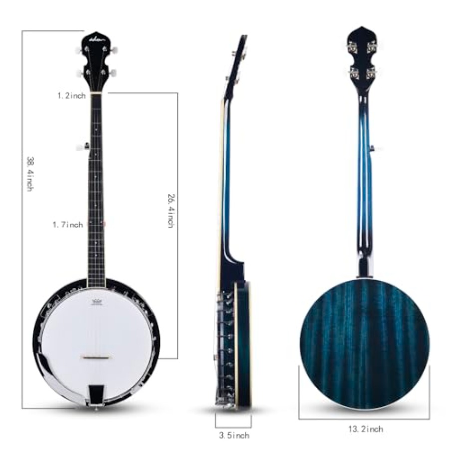 Banjo 5 String Full Size Banjo - đánh giá và giá Banjo 5 String Open