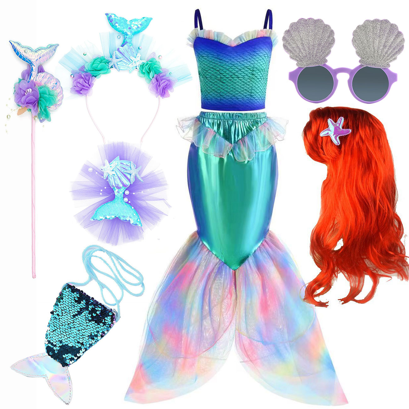 Disney Mermaid Dress Up Costum - đánh giá và giá Musical Instrument Trombone