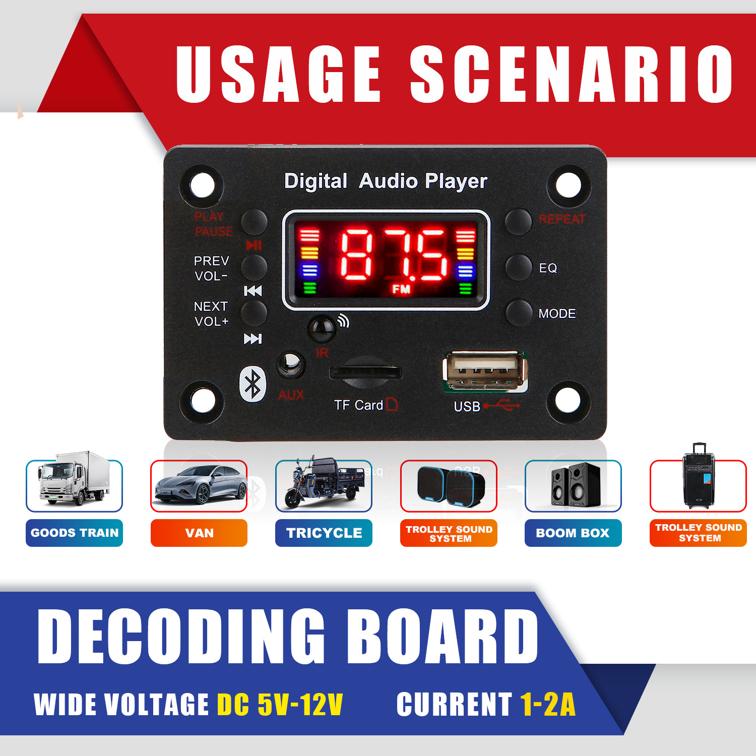 12V Wireless Handsfree Bluetoo - đánh giá và giá Musical Instrument Recorder
