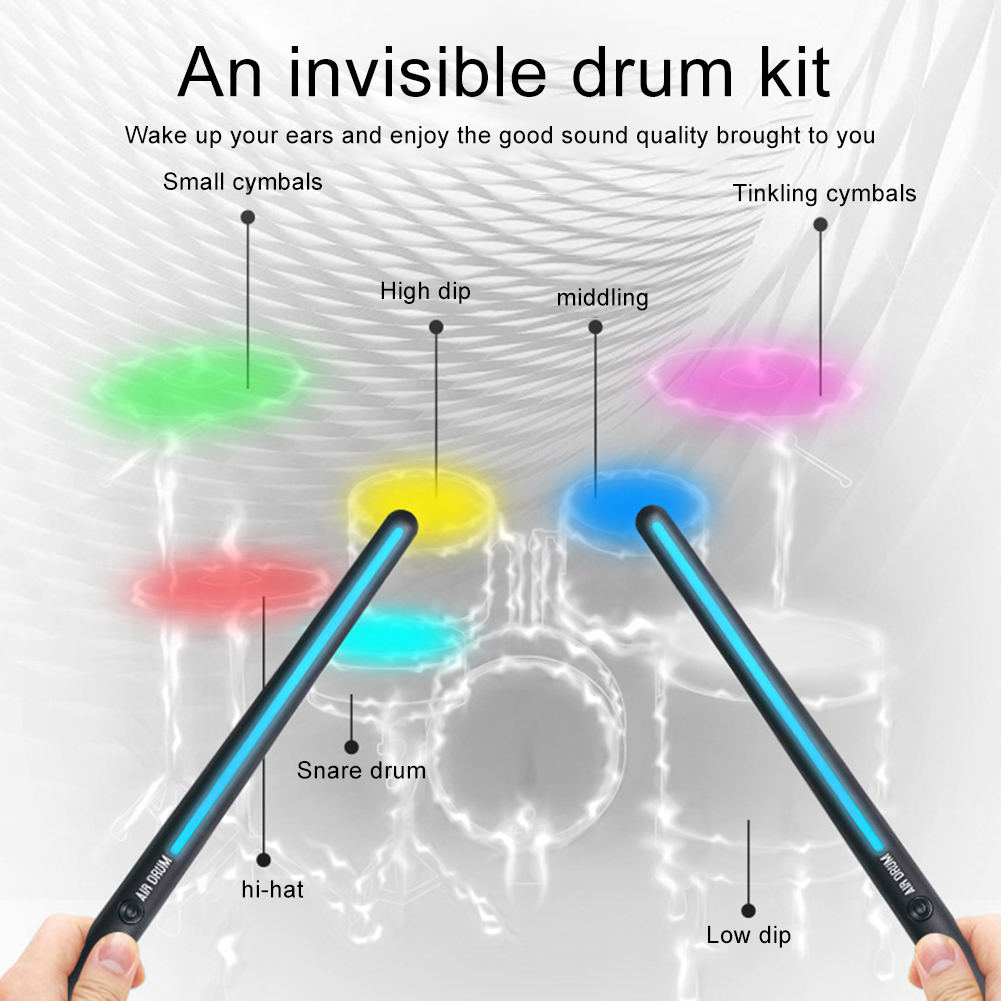 Portable Air Drum Set Air Drum - đánh giá và giá Musical Instrument Virtual