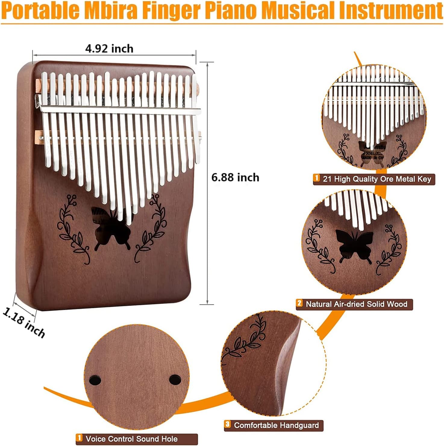 Kalimba 21 Keys Thumb Piano, N - đánh giá và giá A Musical Instrument With Keys