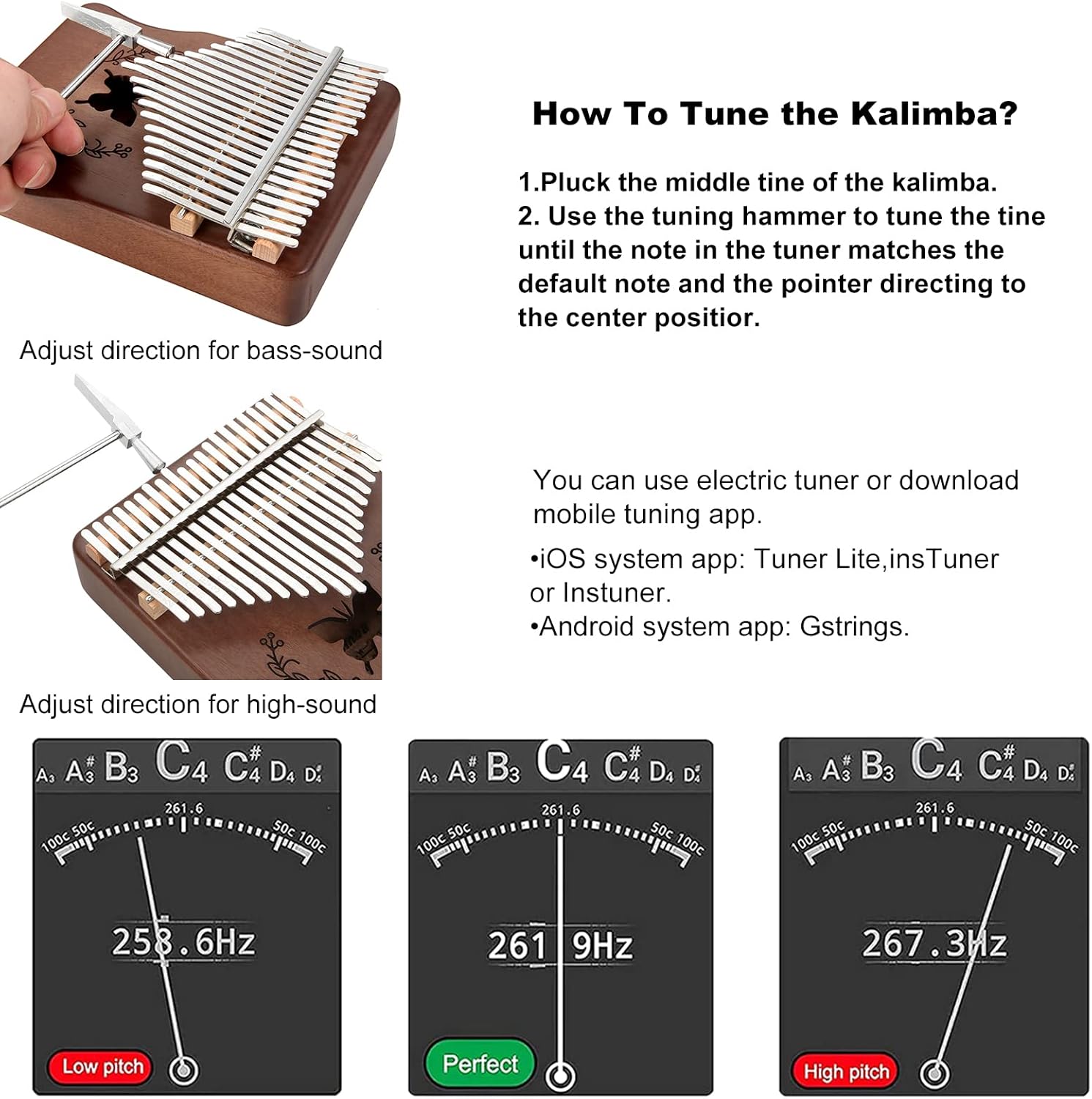 Kalimba 21 Keys Thumb Piano, N - đánh giá và giá A Musical Instrument With Keys